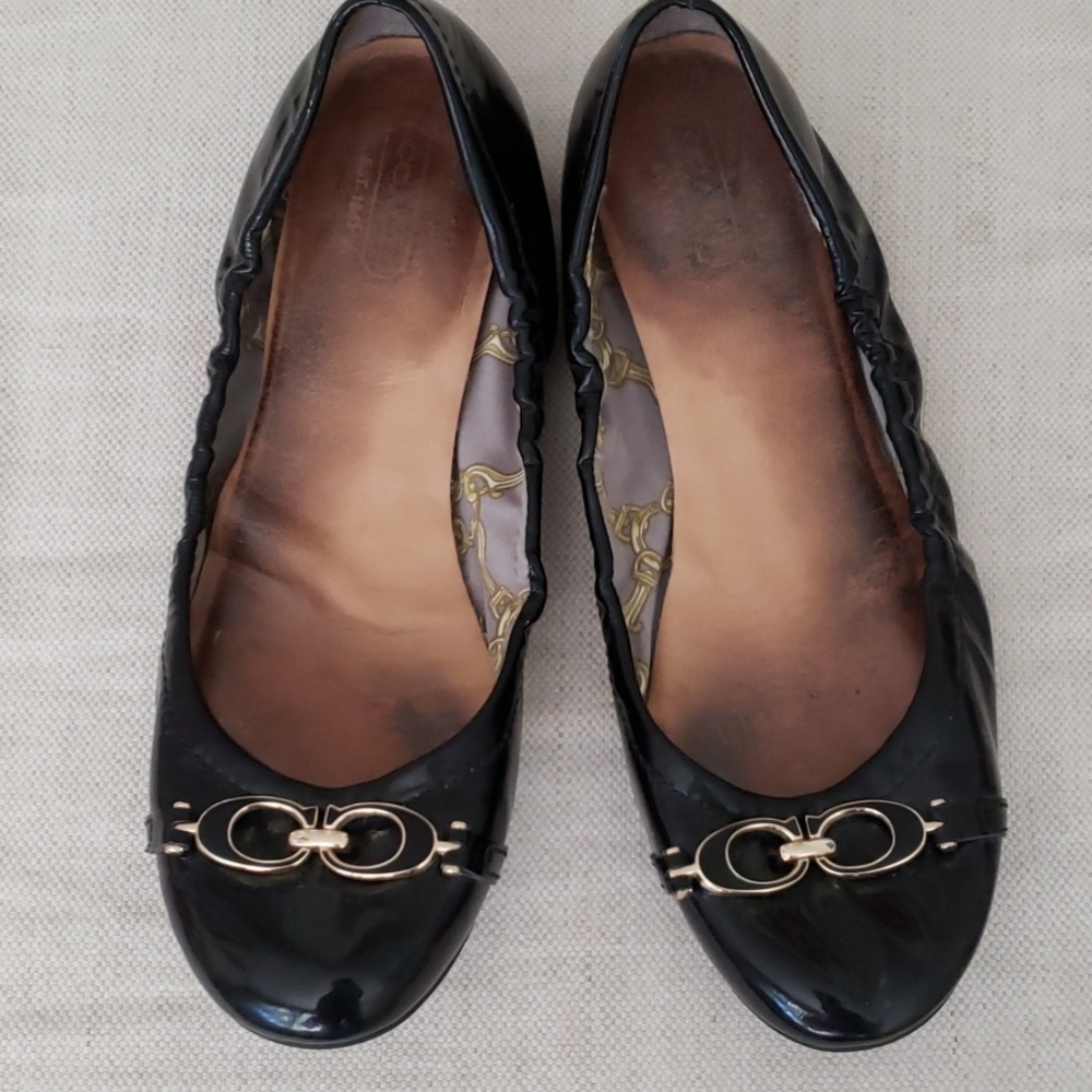 Coach black flats
